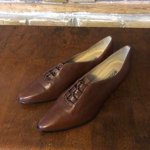 Vintage 90s Apostrophe Brazilian brown leather shoe size 6